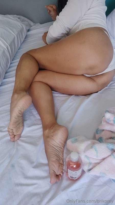 While I'm massaging myself, I close my eyes and it's your ha..