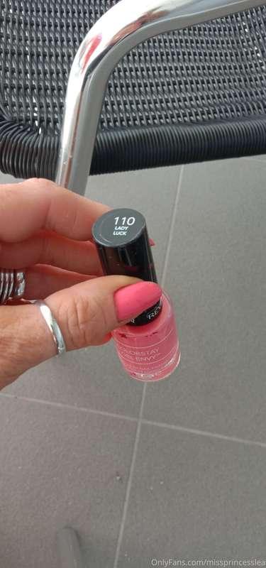Colour of choice today "Lady Luck" let's see if its name rin..