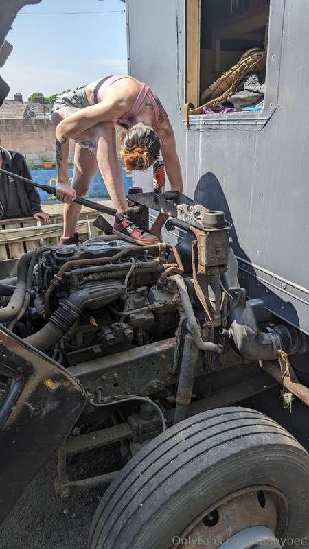 Getting those strange angles to undo a jubilee clip in the m..