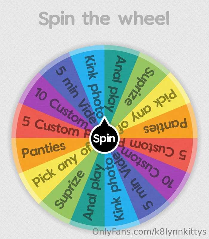 JANUARY SPIN THE WHEEL

$10 A SPIN

What will you win ;)

If..