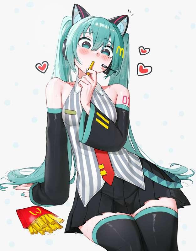 [R-18]  Hatsune Miku x McDonalds + NSFW Variations