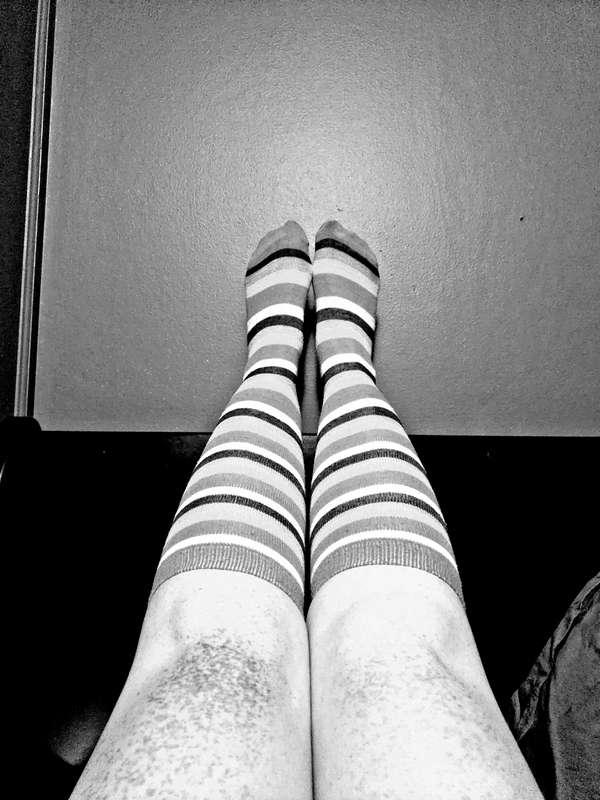 Socks in black and white