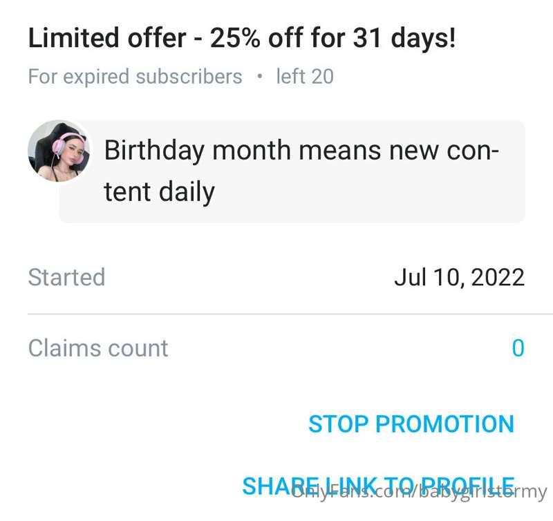 25% off for old friends right now 😍😍 onlyfans.com/stormy_nsf..