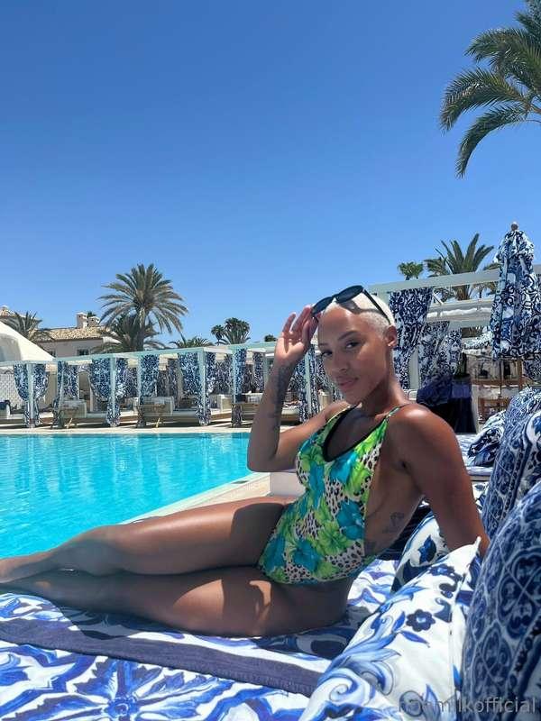 Enjoying the pool