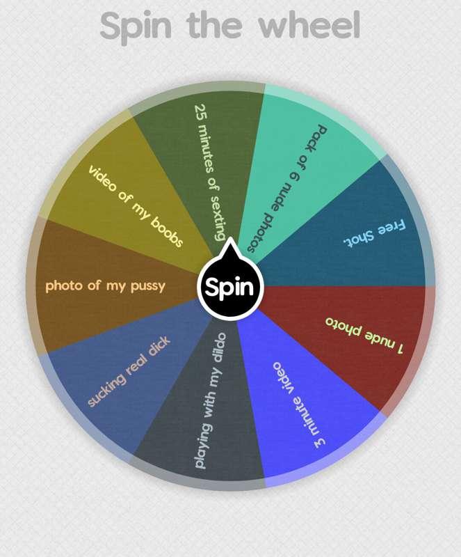 the wheel of luck...

1 spin $5 
2 spins $8
3 spins $12
6 sp..