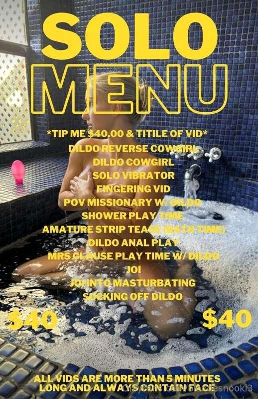 introducing my new SOLO & B/G menus, 👀💦 these will be consta..