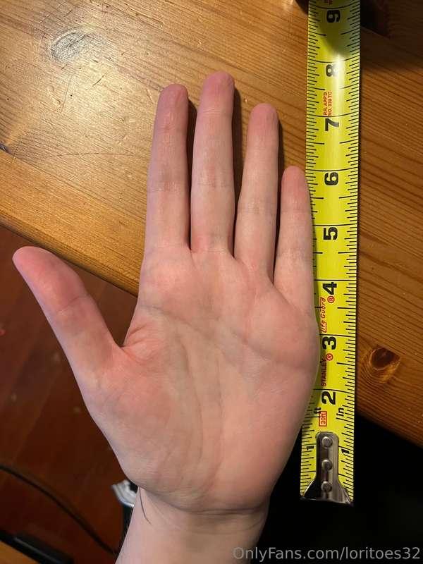 Someone was asking me about my hand size recently.