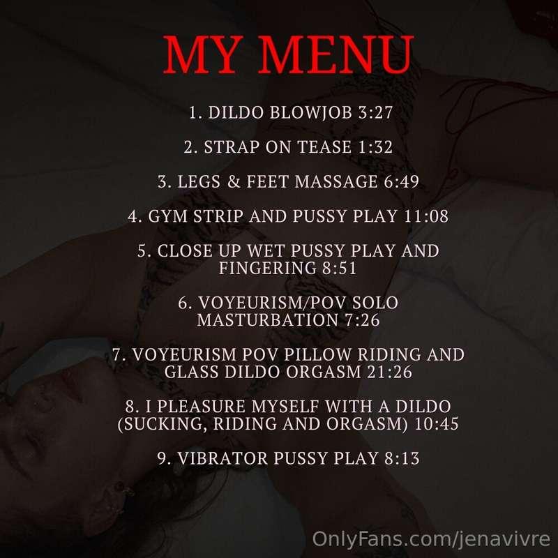 Have you taken a look at my menus yet? 👀