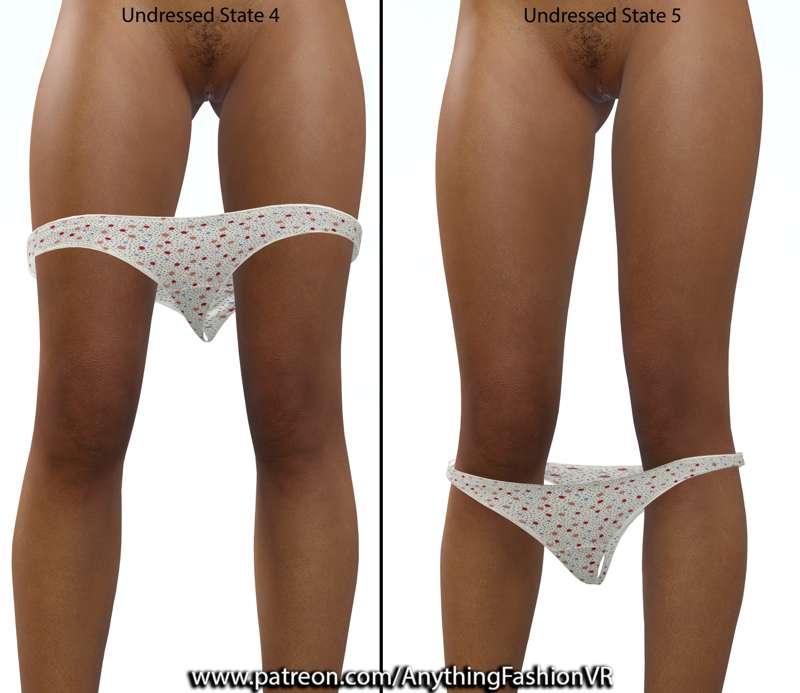 ( 8k Textures ) Panties 003 Five states of undress