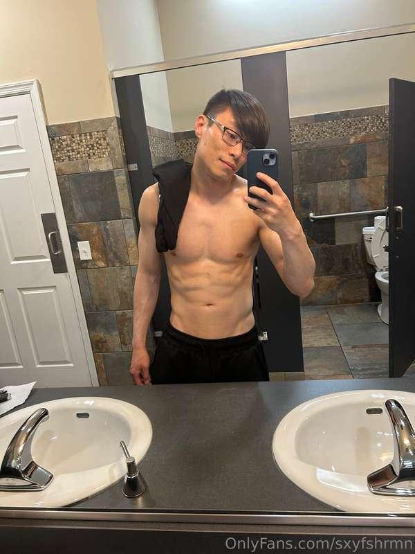 Checking myself out after a workout… but then decided to tak..