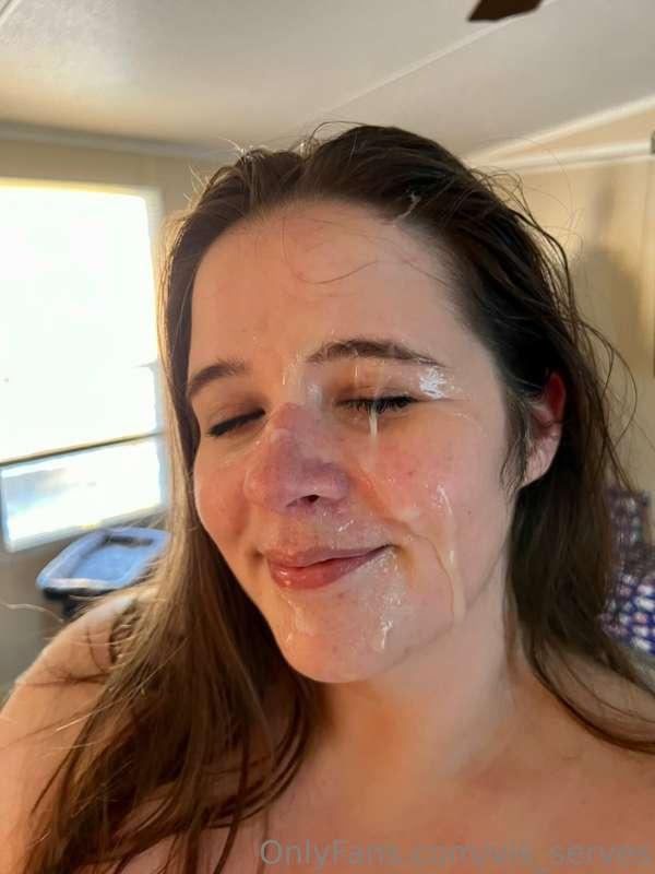 Happiest when I’m covered and filled with cum 🥰😈
