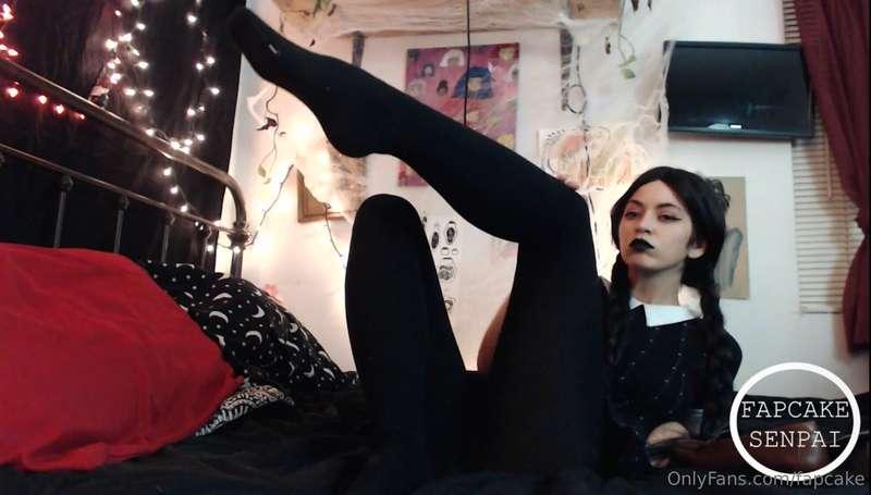 ***Wednesday Addams Leg Worship*** A cosplay video   Wednesd..