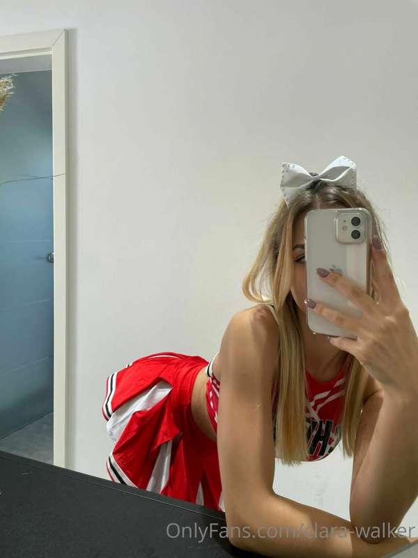Just a happy cheerleader showing herself from different angl..