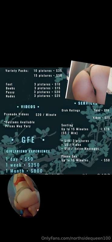 Check out my Menu babe 😘. ✅ Any requests messege me 💌 