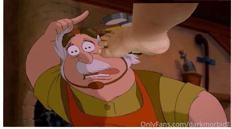 Knocking some sense into Belle's father. I think he is into ..