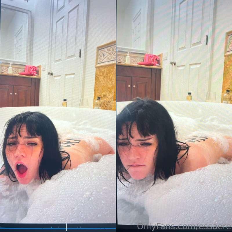 editing my bathtub masturbation vid rn and my face the entir..