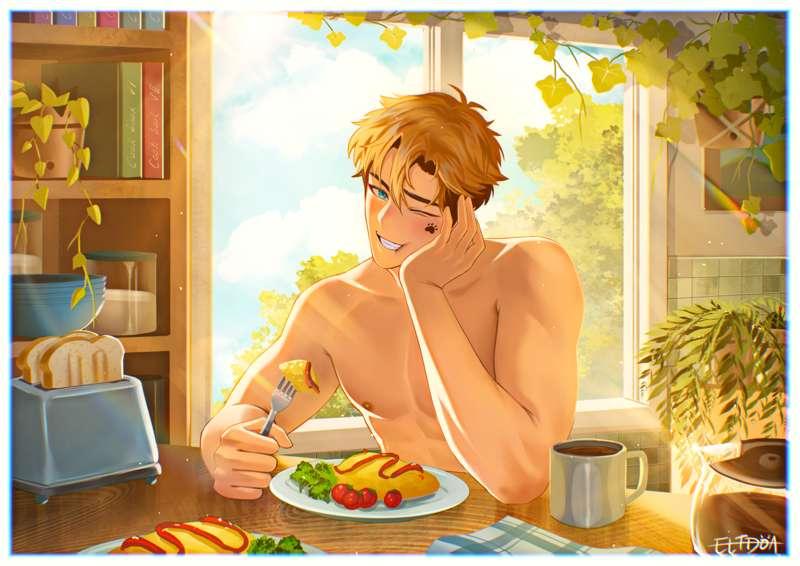 POV: You Just Made Me Breakfast <3 🤤💕|| Cozy Cub Character Art 