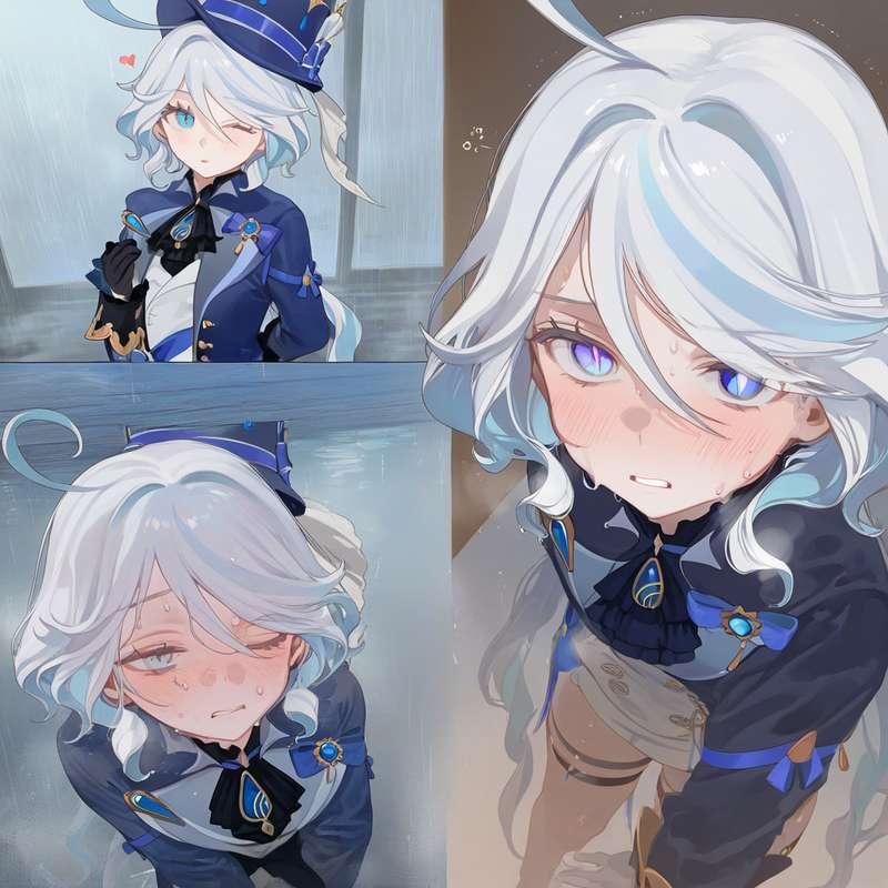 フリーナ 雨の中 Furina rainy day (140+枚image)