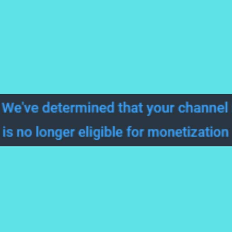 So my entire channel was demonetized by youtube today.... 