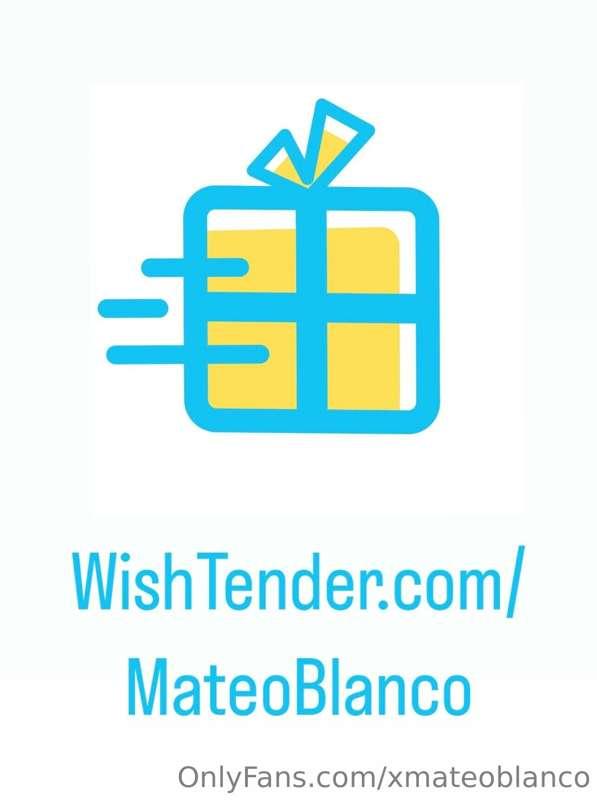 Finally made a wishlist!
WishTender.com/MateoBlanco