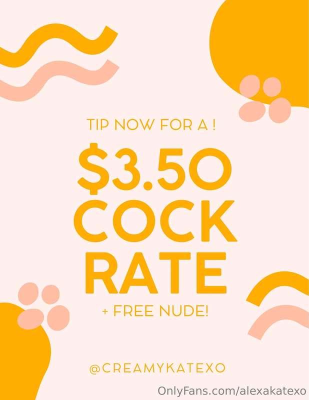 $3.50 cock rate 😱 👀