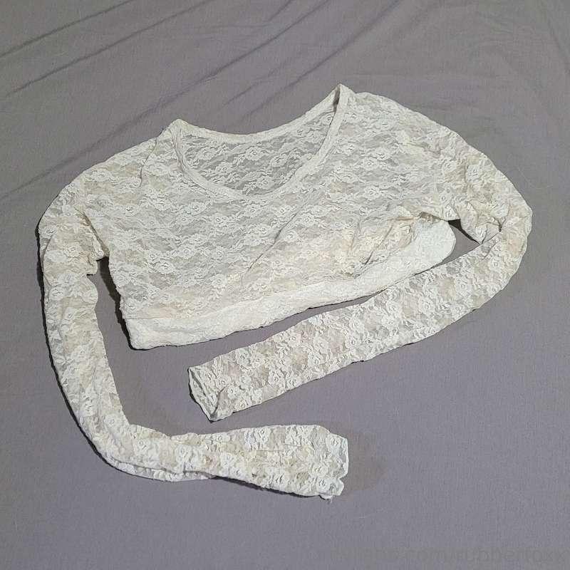 WORN ITEM FOR SALE Lace BoleroM lace bolero top. Sheer with ..