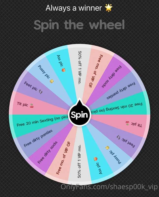 wanna play a game? 😘
• with the always a winner wheel, you’r..