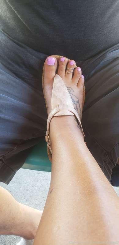 I love the way his balls feel under my foot