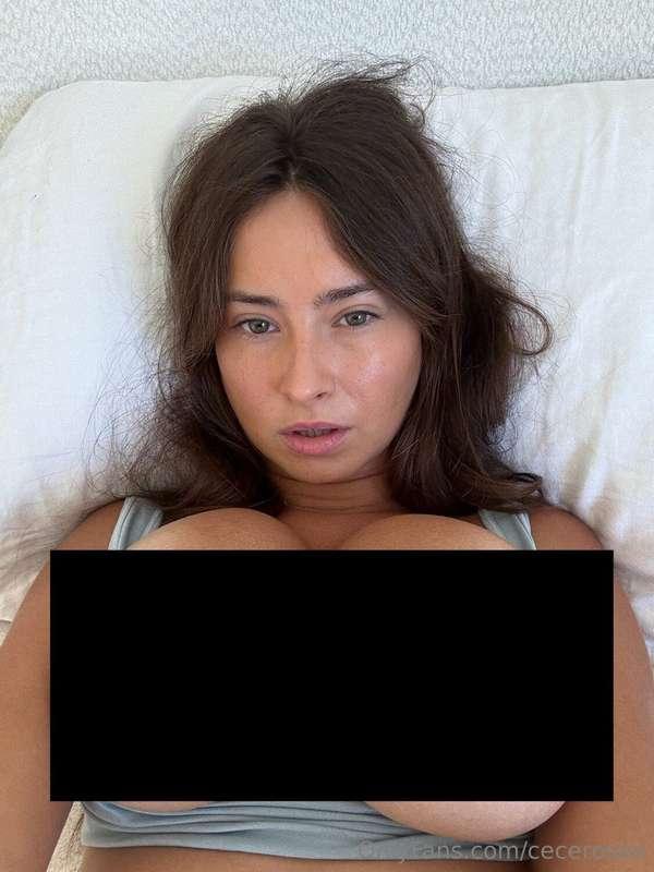 Boobs Fully out bouncing like you have me in missionary💦 Sho..