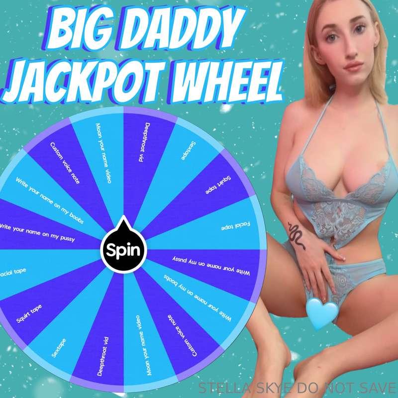 💙🥳Big daddy jackpot wheel 🥳💙Every spin is a win!! Prizes inc..