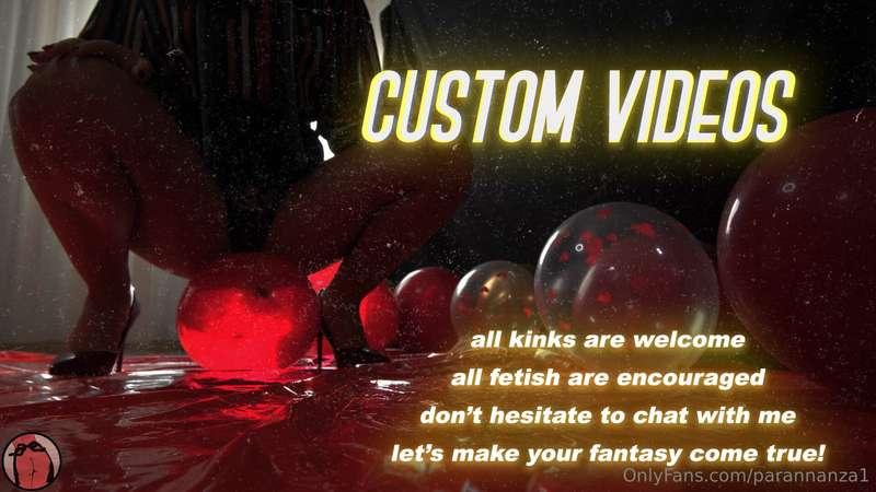 CUSTOM VIDEOS are BACK...ish! EDIT:I already received more r..