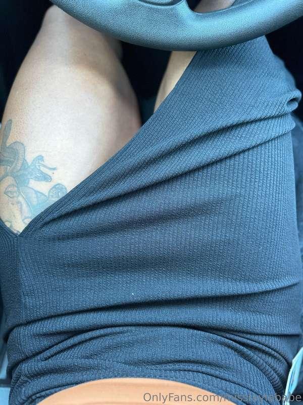 Road trips with me my panties won’t stay on long 😏😈… pulling..