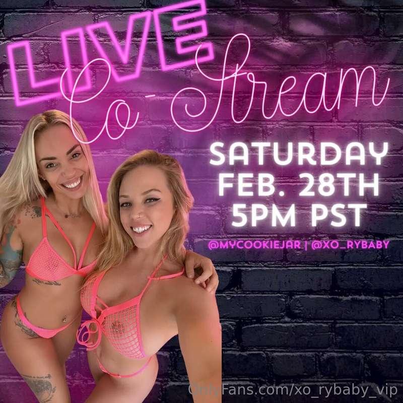 LIVE CO STREAM TONIGHT WITH @mycookiejar DONT MISS IT!  INFO..