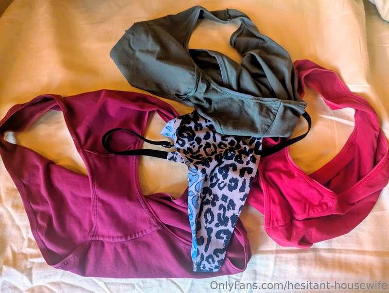 My dirty panties from the week..XoXo Hesitant Housewife 💋 