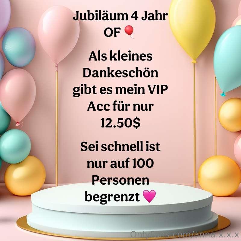 🎈 Jubiläum 4 Jahre OF 🎈WOW DANKE DANKE dafür!!Also kleines D..