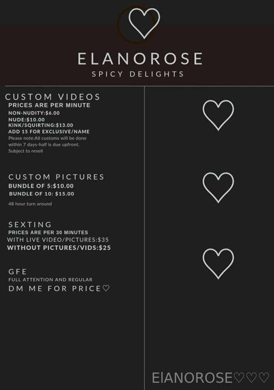 My updated menu♡ *ENJOY*