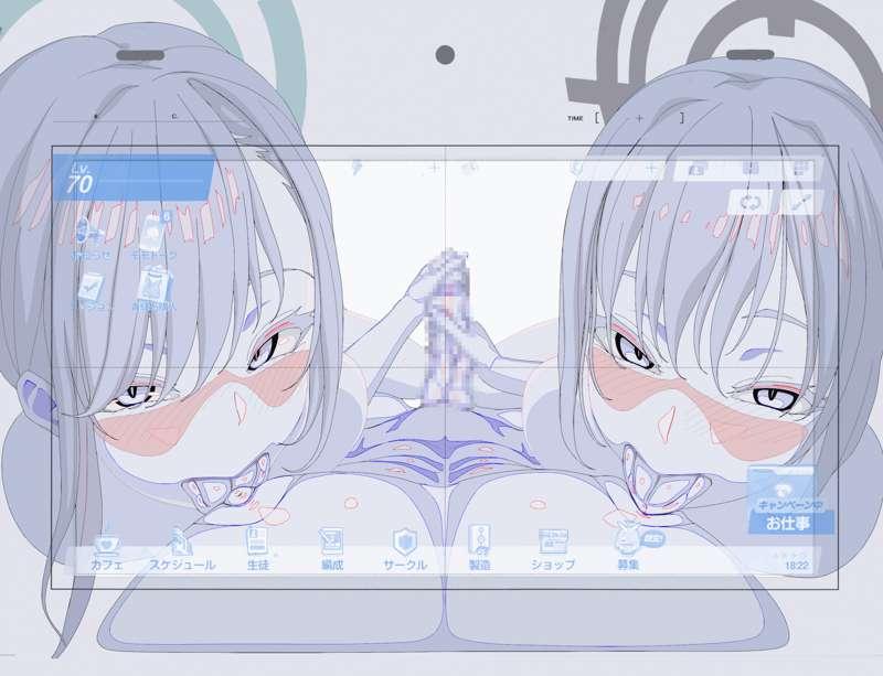 [gif,short,wip] asuna×karin hand job
