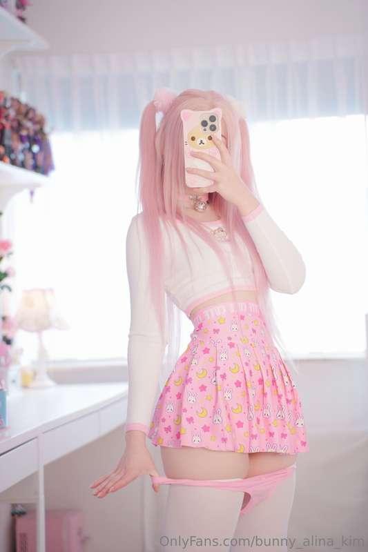 look at how my panties match my outfit >ᴗ< should I pull my ..