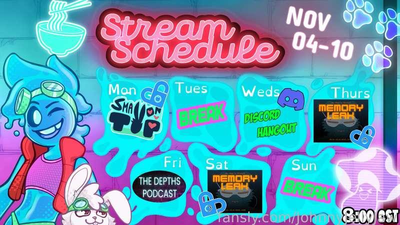 New Schedule is up!