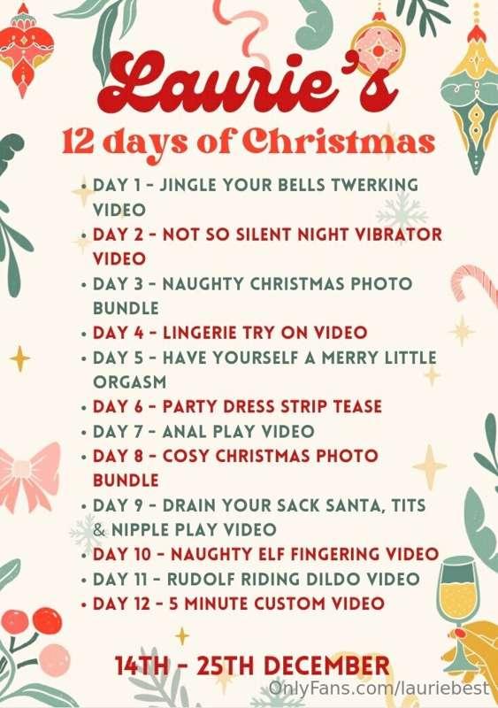 WELCOME TO LAURIE’S 12 DAYS OF CHRISTMAS! 😍🎄Check out the de..