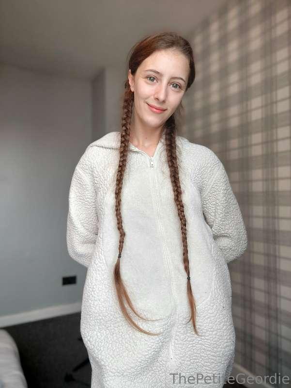 Swipe to unzip my onesie!