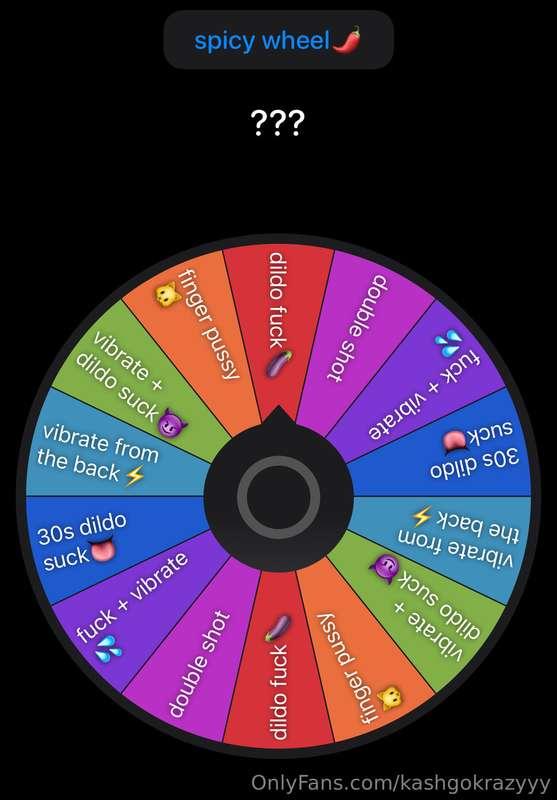 $15 spicy wheel tonight😈😈spin it so we can get freaky