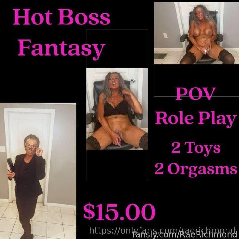 You have been so naughty! I’m your boss and it seems that you need some disciplinary action for your “performance” at work. 😳 This POV role play video has me making you watch me cum…twice! 💋 You don’t want to miss it. Around 12 minutes of pussy play with 2 different toys as I first strip for you down to my black thigh high stockings then make you watch as I pleasure myself. TWICE! 🔥 This will make you cum! 😇 $15 and in your DMs now or tip $15 here and I will send it!! 🎬