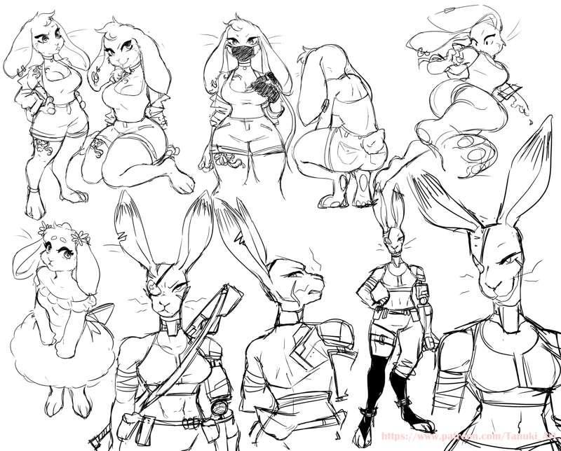 Rabbit Character design sheet