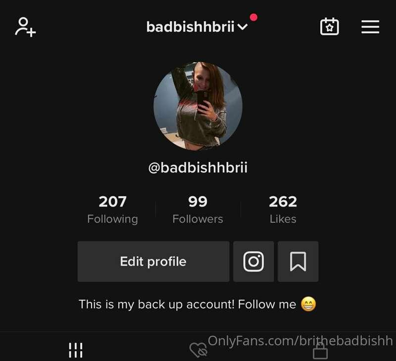 Make sure you go follow my backup account on TikTok. They’ve..