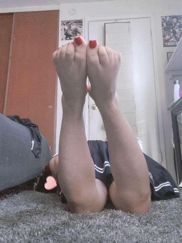 Just imagine your warm cum dripping off these soft soles