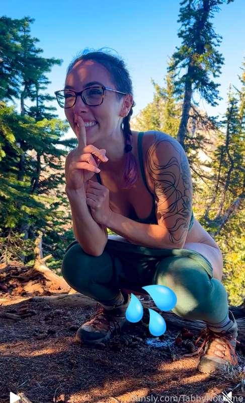 FIRST EVER PEE VIDEO!!

I was on a super popular hike and had to pee soooooooo bad! I found a small copse of trees and let loose 💦💦💦 it felt so good, but was so nerve wracking being surrounded by so many people and only vaguely out of sight 😅😅😅 but your girl had to go! 

#daring #risky #pee #public #publicnudity #piss #watersports #peeing #pissing #pussy #hiking #outdoors #hippie #brunette #kinky #natural #naturegirl #short #niche