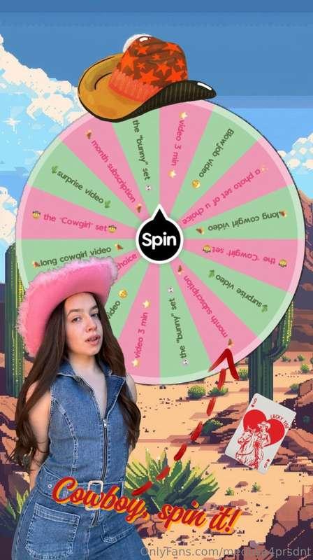 Yeehaw, my cowboy! 🤠🌵Are you ready to spin my wheel of fortu..