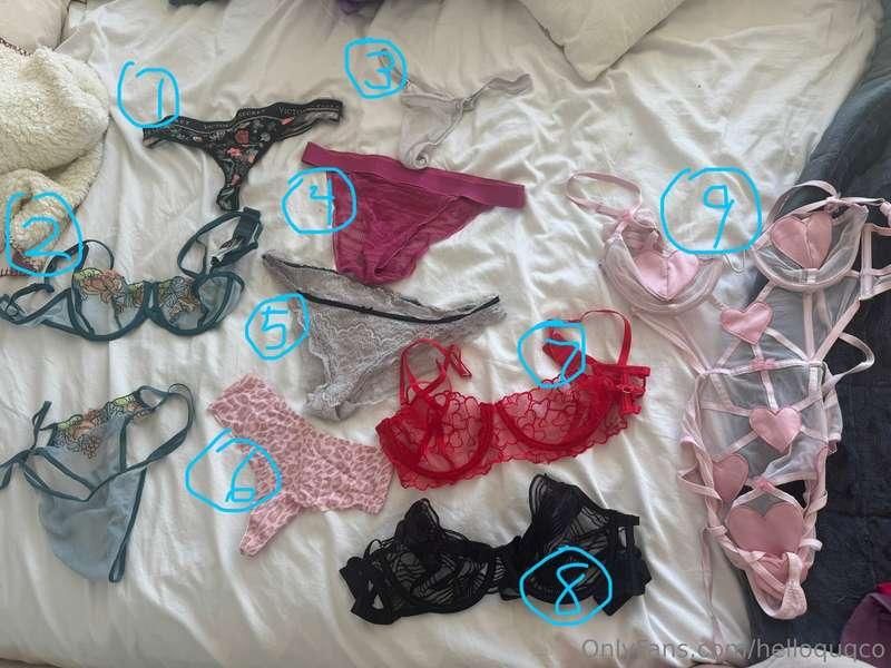 Flash Panties & bra sale! Tell me which one you want before ..