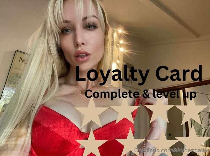 I’ve created this loyalty card for you. There are 5 levels a..